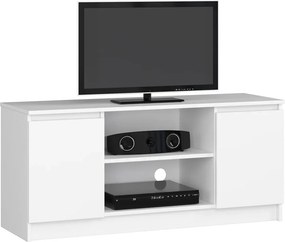Biała Szafka Pod Telewizor Z Półkami E5-E81