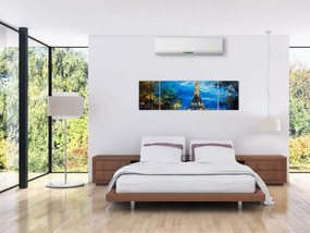 Obraz - Obraz olejny przedstawiający wieżę Eiffla (170x50 cm)