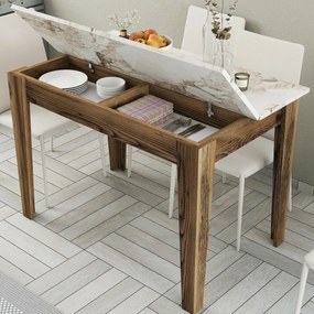 Stół do jadalni Kiev White and Walnut