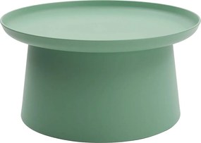 Okrągły stolik kawowy z polipropylenu, zielony, 70x70x36 cm - IBIZA