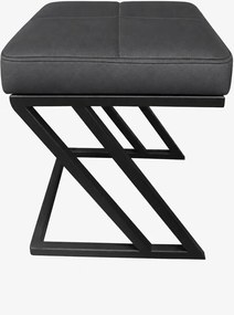 Pufa ZETA LOFT ławka taboret podnóżek metal eko-skóra D23