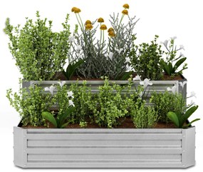 Blumfeldt Terrabox 120x90x50 cm Skrzynia na warzywa Srebrny