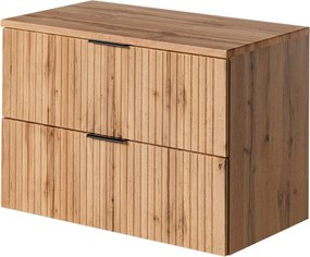 Szafka umywalkowa ASTROS w kolorze naturalnego drewna 80 x 46 cm z blatem Light OAK