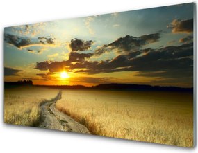Panel Szklany do Kuchni Droga Przez Złote Pola