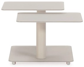 Kremowy szklany stolik 54x115 cm Elvi – Marckeric