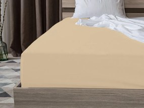 PrzytulneMieszkanie.pl Prześcieradło Jersey BASIC kremowe 90 x 200 cm