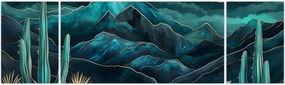 Obraz - Turkusowa noc (170x50 cm)