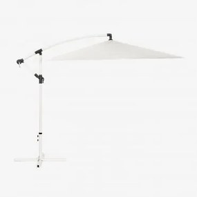 Parasol Ø295 Cm Z Tkaniny I Stali Gerran Gardenia Biel - Sklum