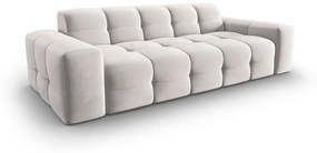 Jasnoszara aksamitna sofa 222 cm Kendal – Micadoni Home