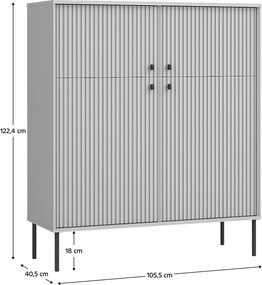 Szafka ARIS 2D2D, szara