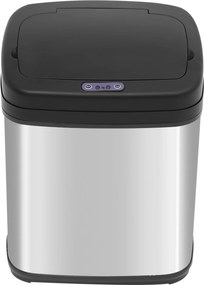 HOMCOM Kosz z czujnikiem 20 L stal nierdzewna Automatyczny kosz na śmieci z czujnikiem ruchu, wkład wewnętrzny 33 x 25 x 42,5 cm Srebrny+Czarny | Aosom PL