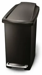 Simplehuman Kosz z pedałem Slim 10 l,  czarny