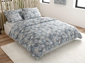 PrzytulneMieszkanie.pl PrzytulneMieszkanie.pl Pościel z mikrofibry SNOWFLAKE w kolorze niebiesko-szarym Rozmiar pościeli: 2 szt 70 x 90 cm | 200 x 220 cm