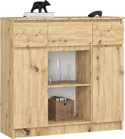 Komoda minimalistyczna do salonu dąb artisan M6-R01