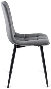 Zestaw Stół Okrągły Rozkładany HARRY 102-142 cm Dąb Craft/Czarny i 6 Krzeseł Tapicerowanych PERU Szarych Welurowych Nowoczesnych