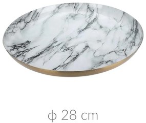 Talerz dekoracyjny, imitacja marmuru
