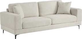 Kanapa 3-osobowa z beżową teksturowaną tapicerką - JAMOLO