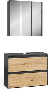 Zestaw mebli łazienkowych antracyt/artisan 80.1x30.1x62 majest