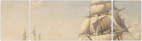 Obraz - Fitz Henry Lane, The United States Frigate President Engaging the British Squadron, reprodukcje (170x50 cm)