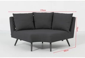 Melia LIKA-TEX® antracyt - luksusowy zestaw ogrodowy