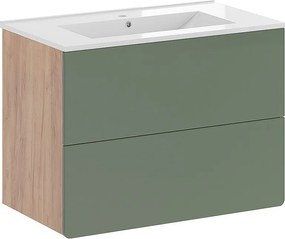 Zestaw mebli łazienkowych goldkraft dąb/zielony 80x46x59.3 izan