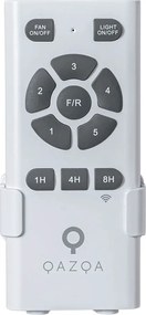 Inteligentny wentylator sufitowy czarny w tym LED z pilotem - Sofia