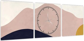 Obraz - Akwarelowe góry N⁰2 (z zegarem) (90x30 cm)