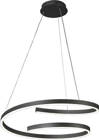 Czarna duża lampa wisząca LED nad stół - A496 P9-D80