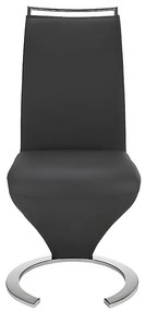 Komplet 2 krzeseł TWIZY - Materiał skóropodobny czarny