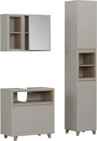 Zestaw mebli łazienkowych szary 60x30x61 elnor