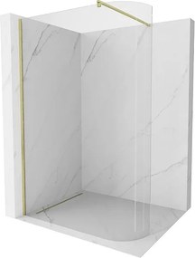 Mexen Kioto-R ścianka prysznicowa zaokrąglona Walk-in 160 x 200 cm, transparent 8 mm, złota szczotkowana - 800-160-101-55-06