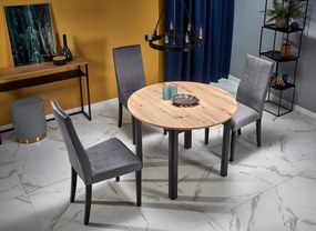 Okrągły stół z rozkładanym blatem w kolorze drewna Ringo Halmar dąb artisan