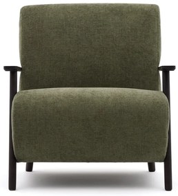 Zielony fotel z tkaniny szenilowej Meghan – Kave Home