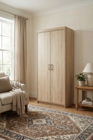 Klasyczna szafa dwudrzwiowa dąb sonoma S2-T25