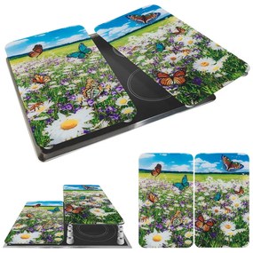 Płyty ochronne na kuchenkę ze szkła hartowanego zestaw 2 szt. 52x30 cm Summer Meadow – Maximex