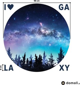 Naklejki na ścianę - Galaktyka z napisem