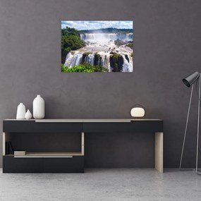 Obraz na szkle wodospadu Iguassu (70x50 cm)