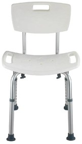 Taboret z oparciem pod prysznic Wenko Stool With Back, 54x49 cm