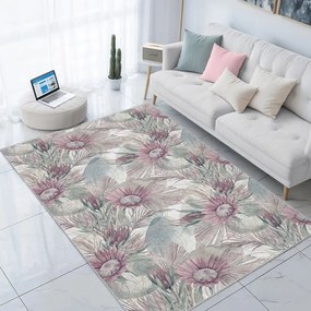 Fioletowo-szary chodnik odpowiedni do prania 80x200 cm Dusty Flowers – Mila Home