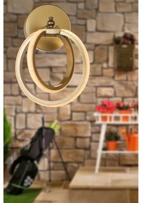Metalowy kinkiet LED w kolorze brązu Sezen – Squid Lighting