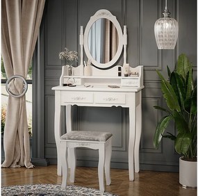 Stół do toalety biały 75x40x146.5 meghan