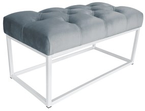 Ławka CHESTERFIELD LOFT podstawa biała pufa podnóżek BL06