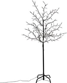 Dekoracyjne LED drzewo z kwiatami - 1,5 m, zimna biel