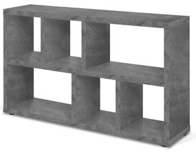 Szary regał w dekorze betonu 150x83 cm Berlin – TemaHome