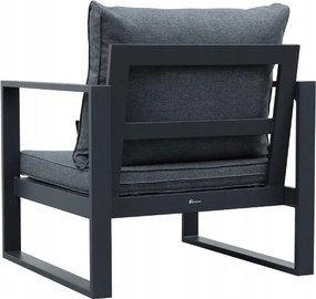 Zestaw mebli ogrodowych antracyt tarasowy 4 el. aluminiowych sofa, kanapa