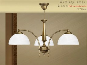 Żyrandol mosiężny do salonu S-S3