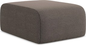 Pufa - z tkaniny bouclé - czekoladowy - LANI