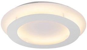 Biała lampa sufitowa LED z metalowym kloszem 50x50 cm Merle – Candellux Lighting