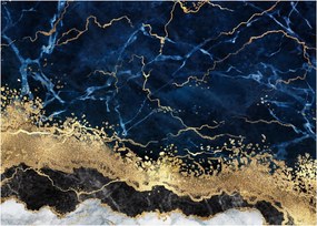 Obraz - Ciemnoniebieski marmur (70x50 cm)