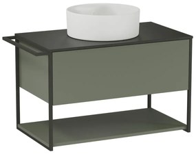 Szafka pod umywalkę LOV 80 cm szaro-zielony półmat KROFAM